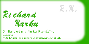 richard marku business card